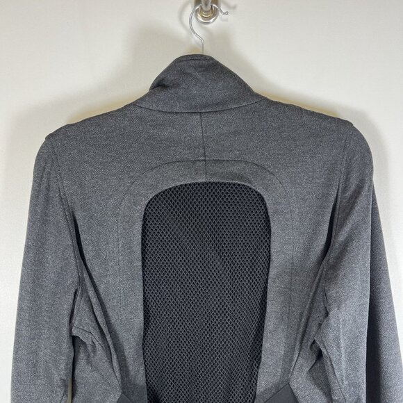 CAbi 3184 Mesh Back Jacket in Heather Gray Stretch Ponte Twill Coat M $189 - Picture 11 of 12
